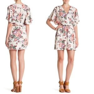Neck Floral Print Dress
